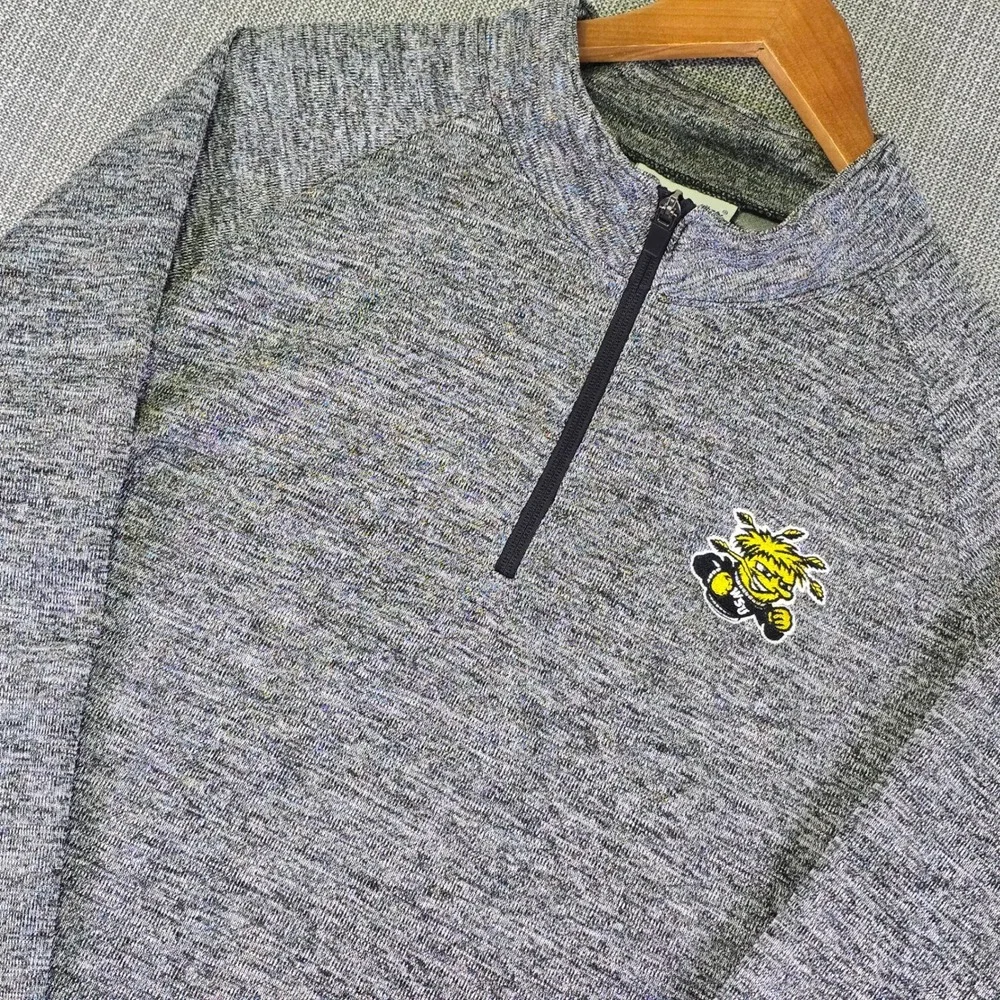 NWT Wichita State Shockers Quarter Zip Pullover Mens XL Gray Knit Champion NEW